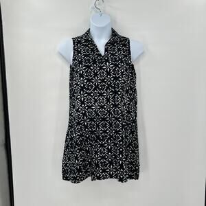 Bali Batiks Dress‎ Medium Black Beaded Hand Painted Resortwear Boho Vacation